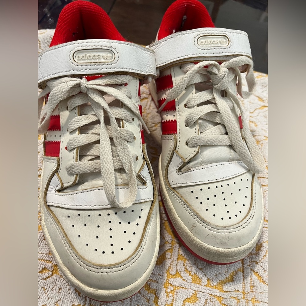 Adidas Women's Originals Forum 84 low sneakers in white and red Sneakers 6.5 - Picture 6 of 6